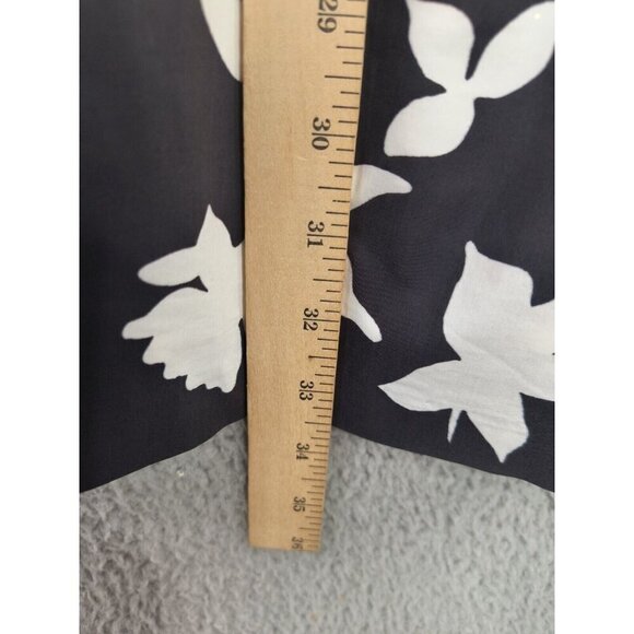 BCBGMaxAzria Black White Floral Cap Sleeve Shift Dress Garden Party Chic Small - Picture 7 of 11